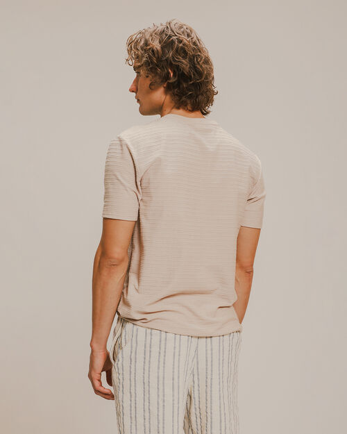 Playera Manga Corta Beige